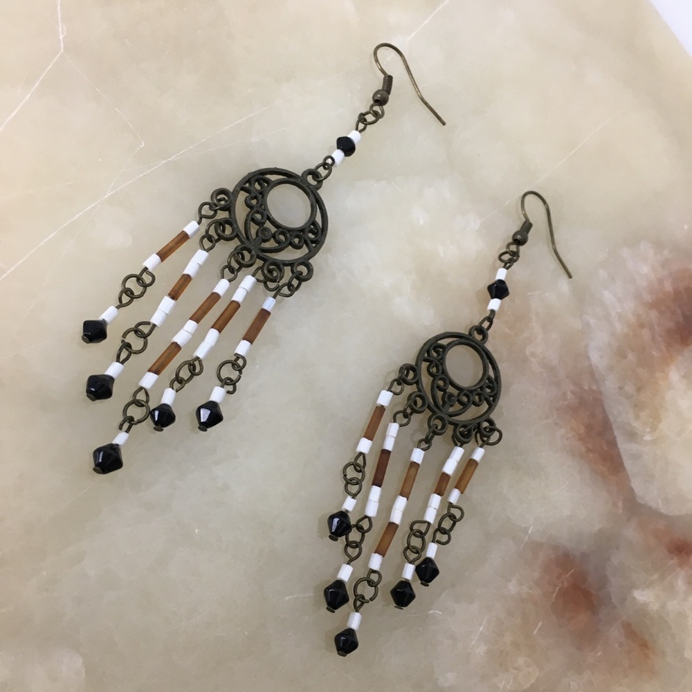 2 for $10 handmade beaded chandelier earrings
